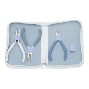 日本原装进口贵和kiwa饰品工具三件套送收纳包戒指手工珠宝钳子现