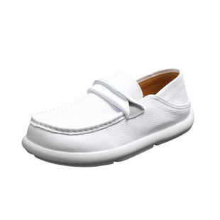 杰布尚品男鞋2025新款头层牛皮大头软底乐福鞋套脚豆豆鞋休闲皮鞋