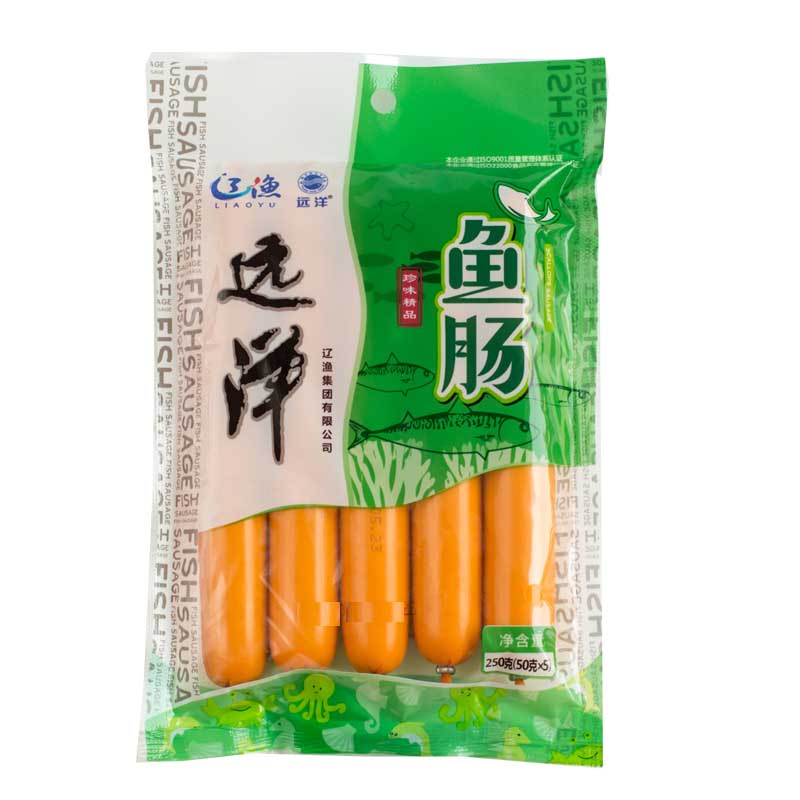 辽渔远洋鱼肉肠250克鱼肠*3袋 儿童磷虾肠贝柱肠包邮大连特产海鲜