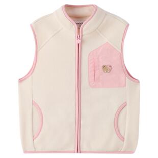 【抗静电】PawinPaw卡通小熊童装25年冬新款男女童摇粒绒马甲背心