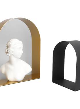 欧式创意金色拱门摆件样板房