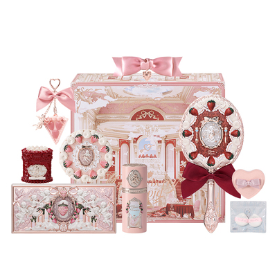 【彩妆礼物】花知晓草莓丘比特甜心礼盒唇泥腮红液综合盘旗舰店