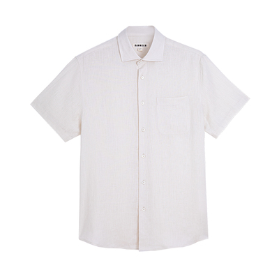 【南法夏季】高档舒适透气雨露亚麻 百搭男士休闲短袖衬衫 DAH474