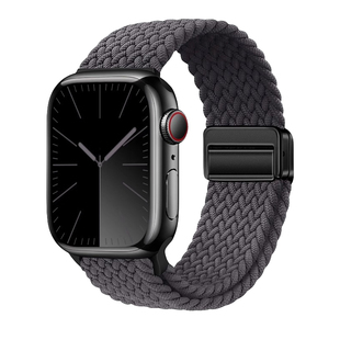 适用iwatch11表带S10苹果手表applewatch9夏天新款S8尼龙S7编织磁吸6透气SE男款ultra2女生高级watch运动表带