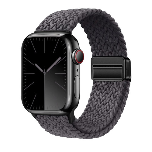 适用iwatch11表带S10苹果手表applewatch9夏天新款S8尼龙S7编织磁吸6透气SE男款ultra2女生高级watch运动表带