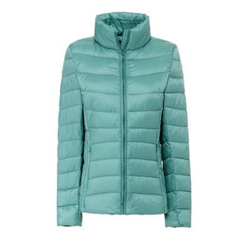 轻薄羽绒服女短款立领大码外套