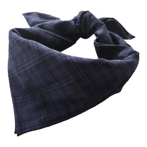 咖啡色小方巾男棉麻格子擦汗蓝色棉麻领巾小围巾酒红护颈巾头巾女