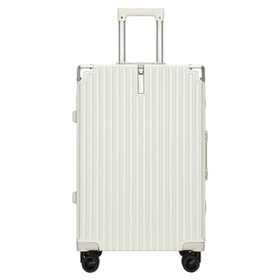 袋鼠行李箱20寸2025新款女结实耐用加厚旅行密码拉杆皮箱子24银色