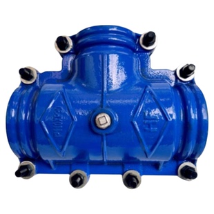 球磨铸铁哈夫节三通抢修接pe哈夫节分水三通变径三通抱箍水管堵漏