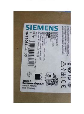 议价3RT1064-2AF36西门子接触器225A/400V 3/3RT1064-2AF36/顺丰