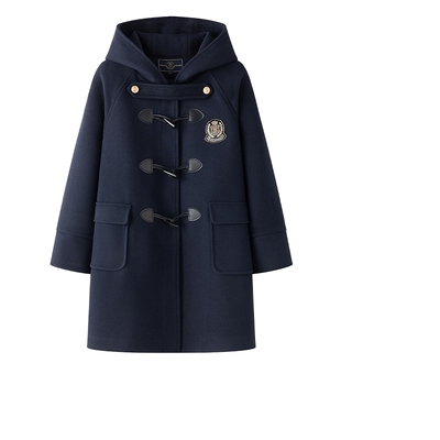 东京岁时记JK牛角扣夹棉毛呢外套