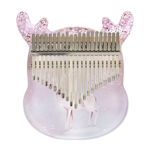 木火水晶拇指琴21音卡林巴琴C调17音初学弹拨乐器可定制照片礼物