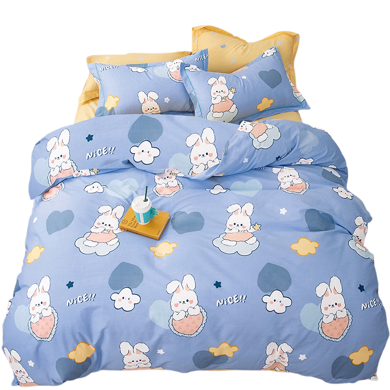 卡通纯棉被罩100x120x150婴儿110包被套子80x90幼儿园全棉小孩垫