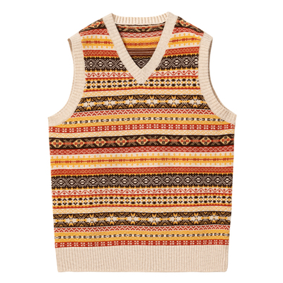 100%美丽诺羊毛V领马甲背心