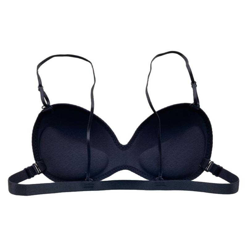 小胸加厚6cm显大吊带文胸简约外扩小胸增厚神器美背内衣细肩带bra
