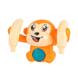 儿童翻滚猴子电动声控发光玩具会翻跟斗的小猴子婴儿练习抬头爬行