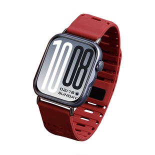 新款酒红色适用vivowatchgt2表带磁吸vivowatch5智能腕表iqoo5男士vivo2透气硅胶运动腕带watch3高级夏天配件