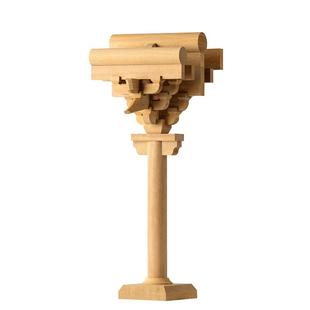 晚峰故宫五踩斗口重昂斗拱积木中国古建筑榫卯模型木制工艺品教具