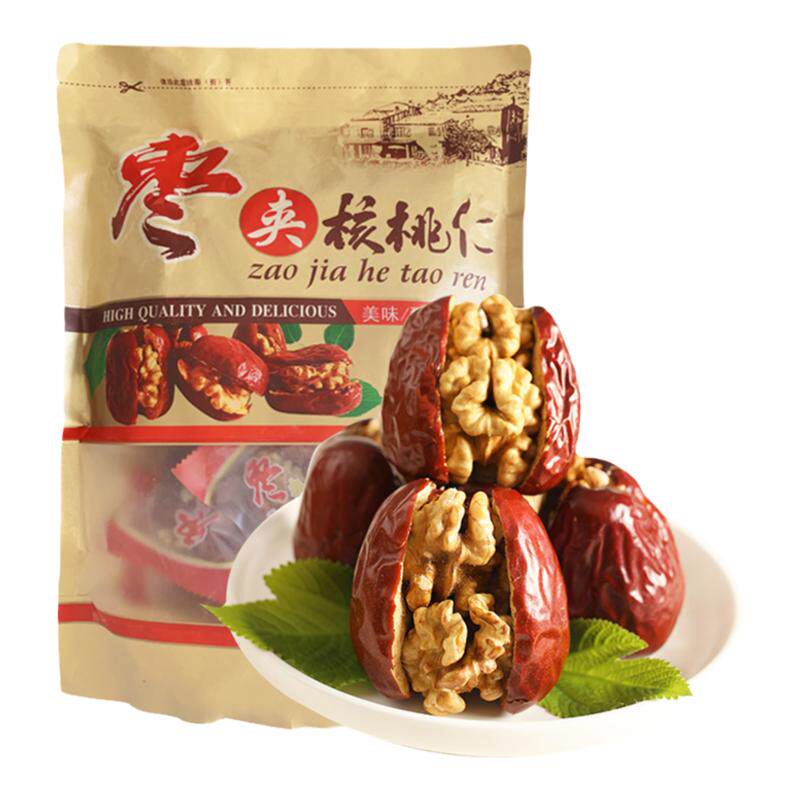 现做新鲜红枣夹核桃仁陕西狗头枣