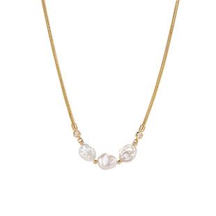 Amber Lollipop淡水keshi珍珠项链女花瓣巴洛克小众颈链锁骨链