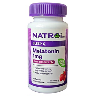 现货美国进口Natrol褪黑素软糖含片睡眠倒时差1mg3mg5mg10mg