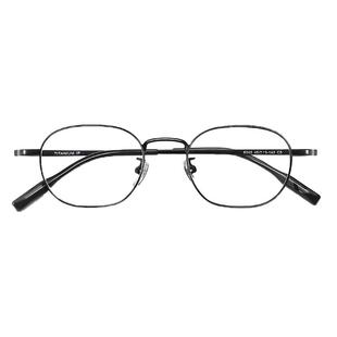 朗域纯钛眼镜框女款小框高度数近视镜架男可配1.74防蓝光镜片6045