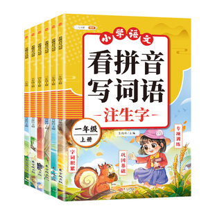 斗半匠看拼音写词语一年级下册上册三四五六年级二年级下人教版小学语文同步练习册每日一练生字注音练习默写拼读能手拼音专项训练