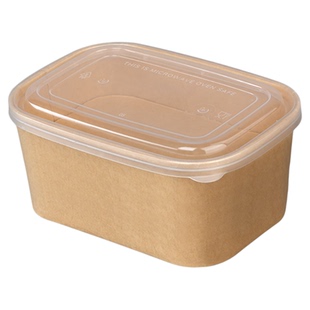 一次性牛皮纸饭盒外卖方盒可降解餐盒加厚打包盒沙拉便当盒长方形