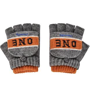 【balaOne】巴拉巴拉儿童手套男童女童半指翻盖手套保暖新款厚款