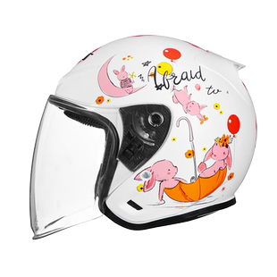 艾狮头盔冬季摩托车半盔秋冬季防晒3c认证四季通用安全帽电动车女