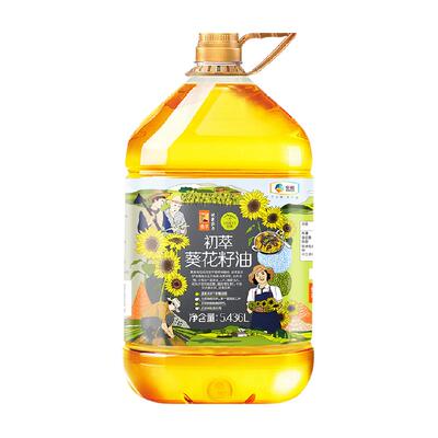 中粮初萃葵花籽油食用油5.436L×1桶