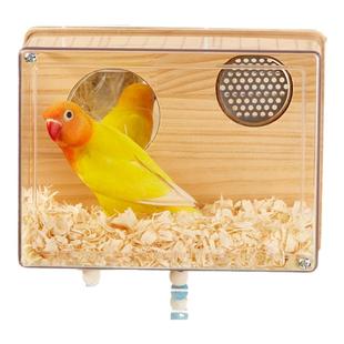 8玖-透明鹦鹉繁殖箱虎皮牡丹鸟窝鸟巢鸟房繁殖盒内外挂窝鸟笼用品