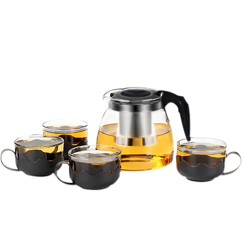 玻璃泡茶壶大容量茶壶茶杯套装带过滤家用耐高温泡茶器热水壶单壶