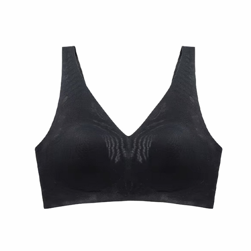 上托无痕文胸无钢圈上托内衣女小胸夏季薄款凉爽侧收光面百搭胸罩