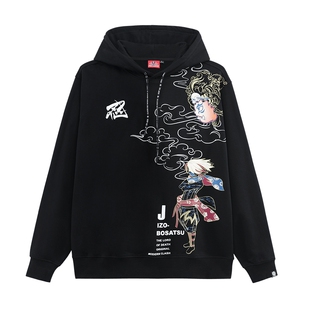 ONIARAI/鬼洗春夏新品地藏忍者刺客宽松连帽套头卫衣男士 J240088