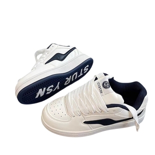 情侣款厚底小白鞋男ins潮2025冬季新款学生百搭运动休闲面包鞋女