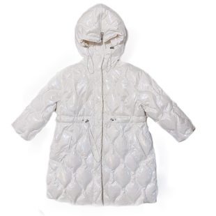 女童羽绒服新款冬装加厚免洗中长款女孩外套衣服儿童中大童玫红色