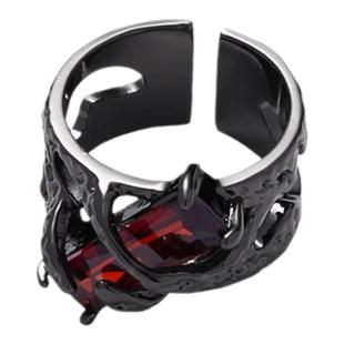 恋与深空同人秦彻同款戒指个性指环复古红宝石女送闺蜜生日礼物