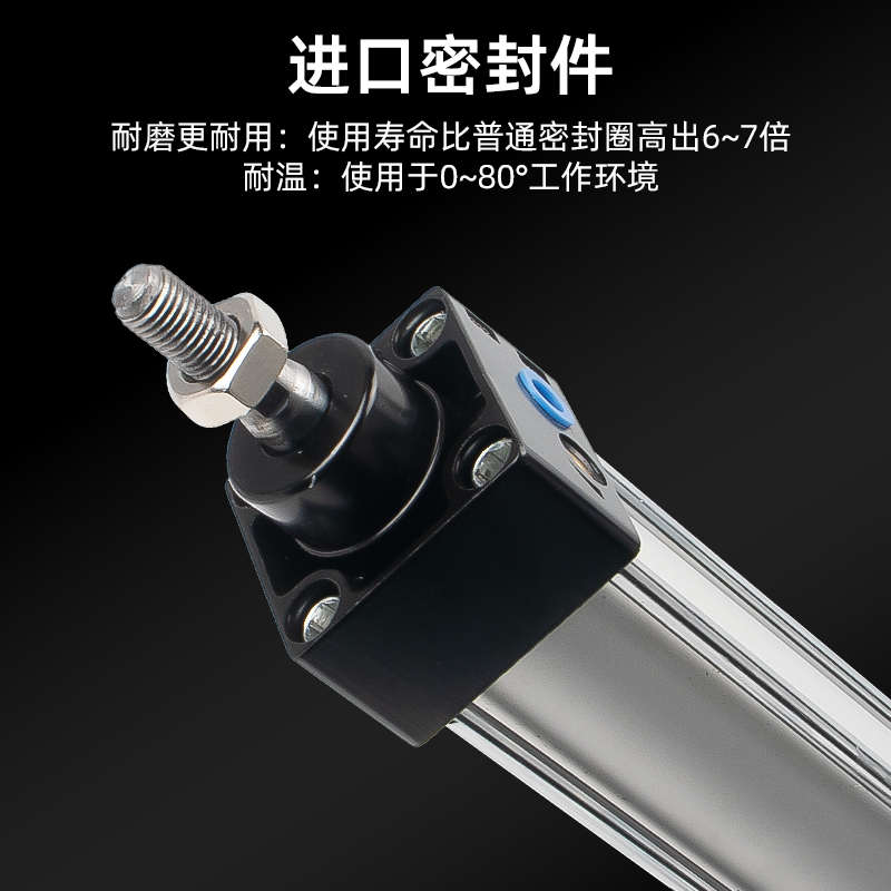 气缸行程可调大推力小型气动SCJ32/40/50/100/125/160/200X20X75S