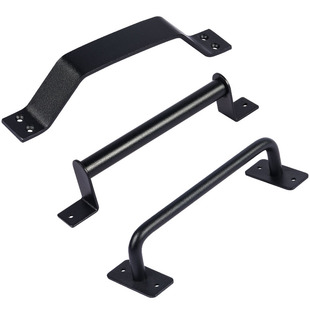 谷仓门拉手加厚门把手双面移门推拉大门铁艺明装大拉手暗装平开槽