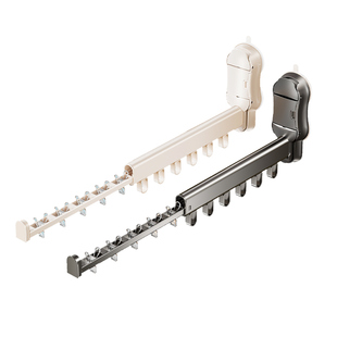 吸盘折叠晾衣架阳台晾衣杆挂衣架飘窗晾衣神器玻璃浴室晾晒袜子