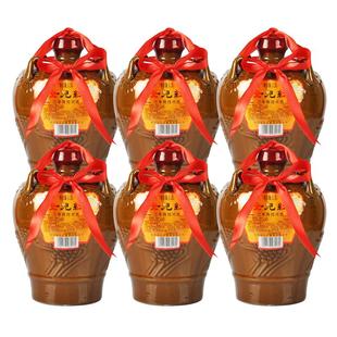 绍兴黄酒女儿红三年陈手工陈酿加饭酒1.5L*6坛陶坛装花雕酒