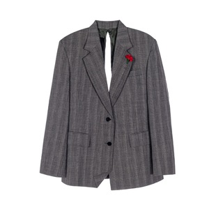 pushBUTTON 秋冬女士复古格纹西装夹克银泰百货精品 301574