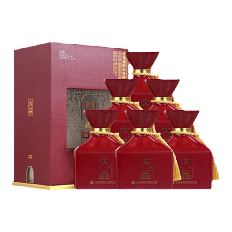 【官方正品】52度内品500mL*6瓶五粮酿造馥郁香型送礼喜酒