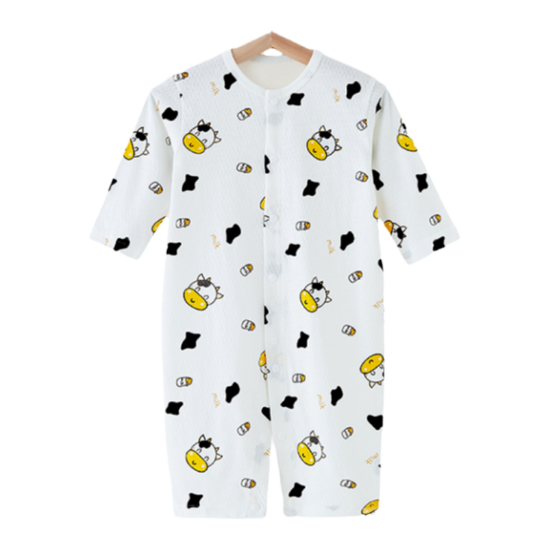 婴幼儿连体衣夏季薄款纯棉睡衣衣服哈衣新生儿男女宝宝爬服空调服