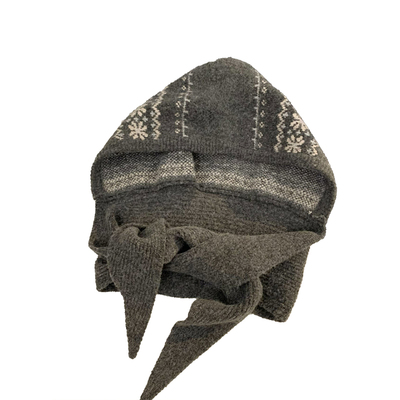 灰色费尔岛巴拉克拉法帽女秋冬季