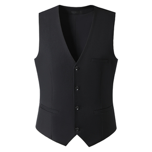 正装马甲职业套装男女三扣商务马夹西裤三件套免烫工作服银行制服