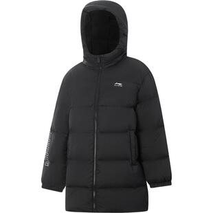 李宁儿童中长款羽绒服男孩新款冬季男童装中大童青少年防泼水外套