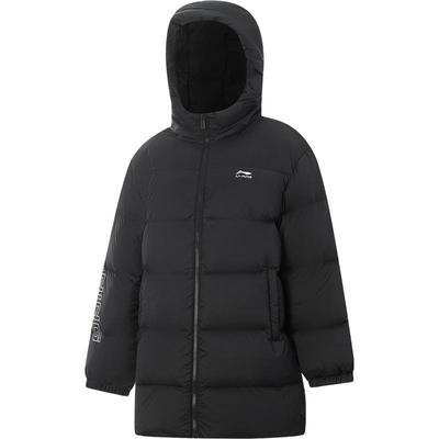 李宁童防泼水男童中长款羽绒服