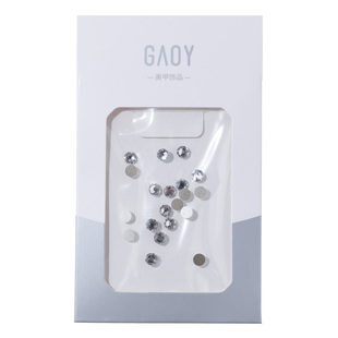 gaoy戈雅网红美甲平底钻爆闪华子1088超闪指甲钻石饰品爱心堆水钻